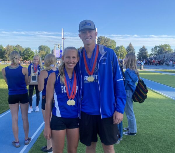 Kyler and Adelaide at the state track meet