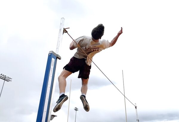 A Wayne badger high jumps