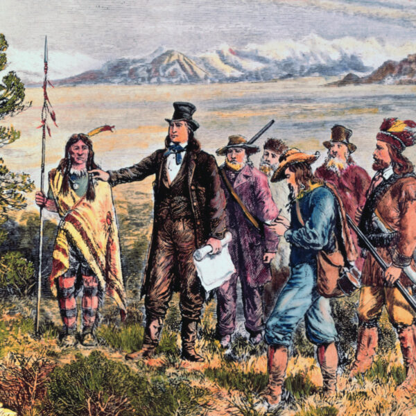 Mormon Prophet Brigham Young negotiates with the Natives.