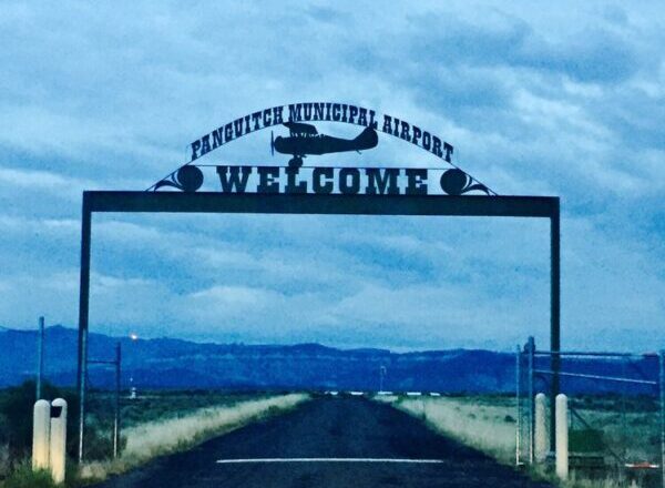 The gate to the Panguitch Airport