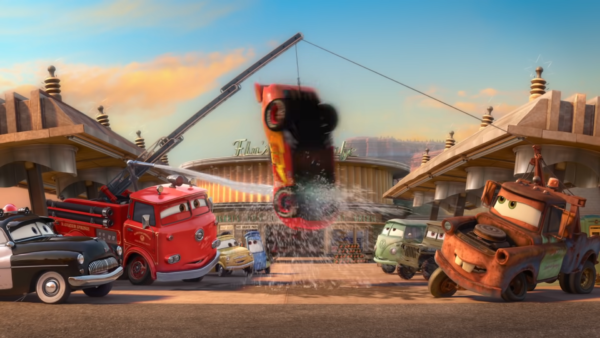 Radiator springs residents help McQueen get rid of his hiccups.