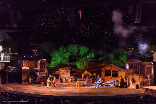 The Live Nativity performs onstage at Tuacahn Amphitheatre.