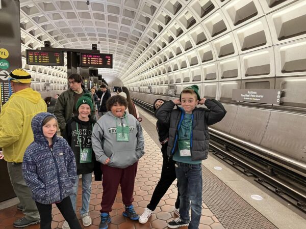 6th graders in the subway.
