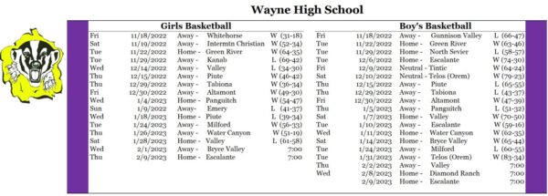 Wayne High School basketball tracker