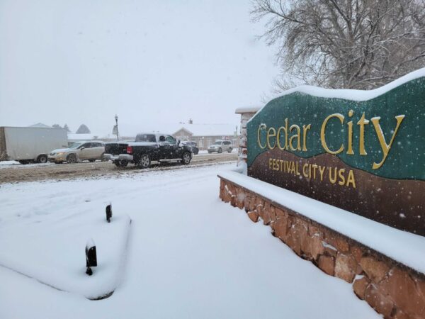 Snow in Cedar City after the February storm.