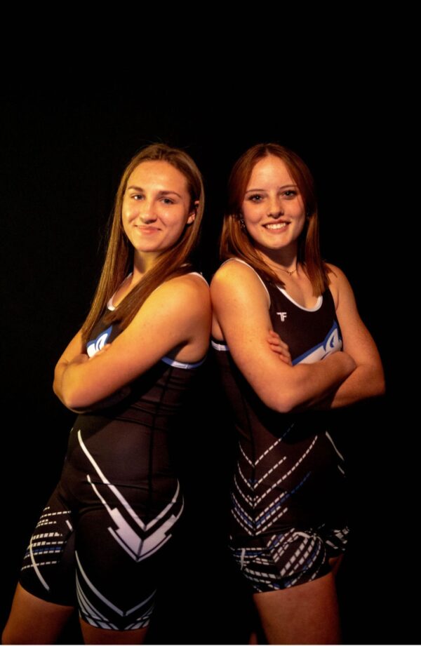 DJ Henrie and Kieran Mooney, girls wrestlers.