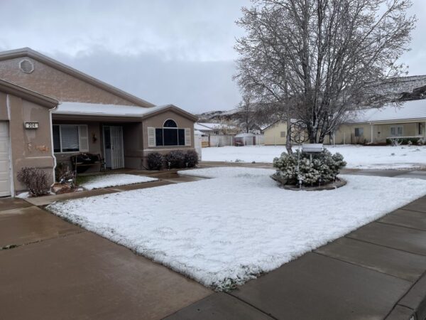 Snow in St. George after the February storm.