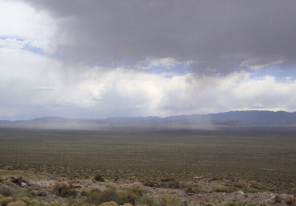 Monsoonal rain in Wah Wah valley, in Southern Utah.