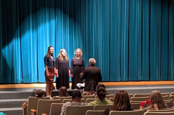 Bryce Valley's senior girls in the choir.