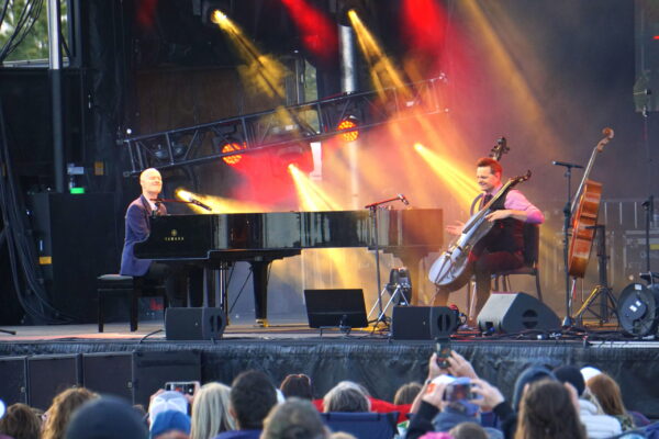The Piano Guys on stage at Bryce.
