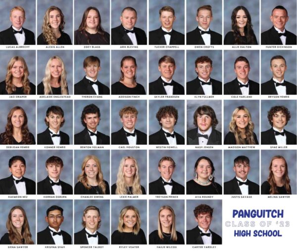 Panguitch High School's 2023 graduating class.