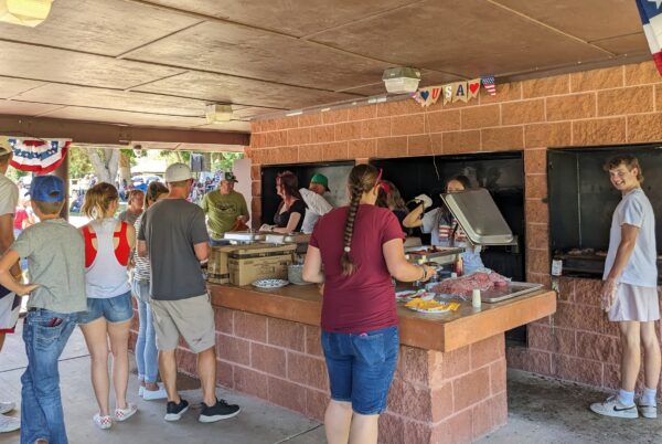 Juniors serve burgers and navajo tacos in the Tropic pavilion.