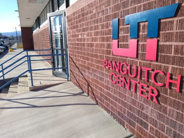 Panguitch Tech Center sign on the building.