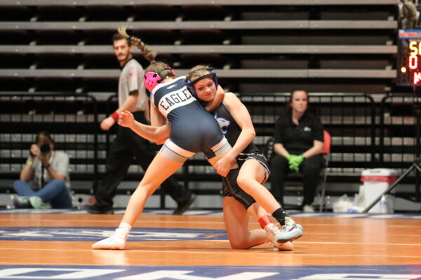 Alexa Marshall takes down another girl wrestler at state.