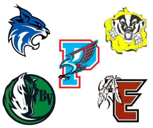 Sports logos: Panguitch, Wayne, Bryce Valley, Piute, Escalante.