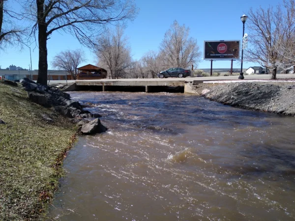 Panguitch Creek running high by the Fairgrounds.