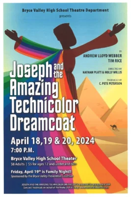 Bryce Valley High School Theatre Department presents Joseph and the Amazing Technicolor Dreamcoat