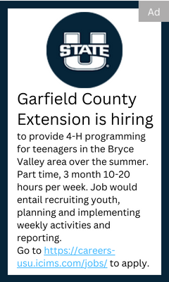 Garfield County Extension is hiring ...