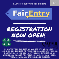 Garfield County Fair Entry Registration Now Open!