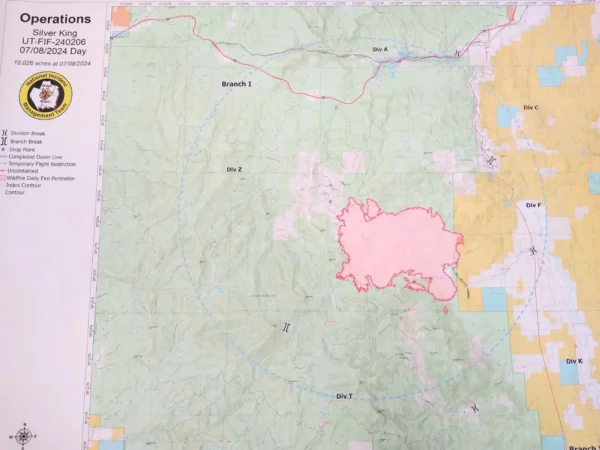 A map of the Silver King Fire.