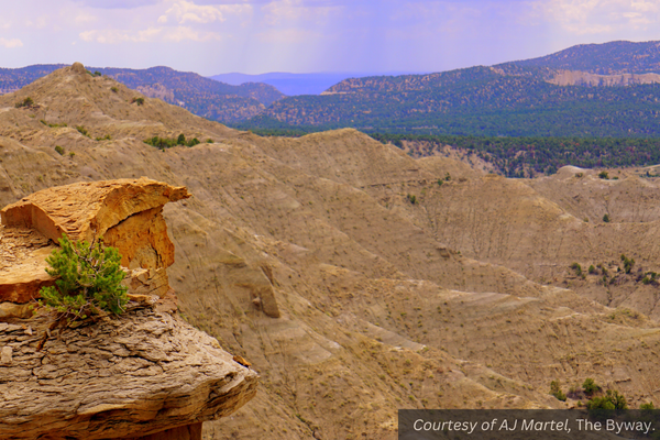 The steep, sandy Blues mountains in the Grand Staircase National Monument in Southern Utah. Courtesy of AJ Martel, The Byway.