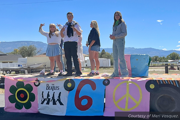 Piute Beatles float. Courtesy of Meri Vasquez.