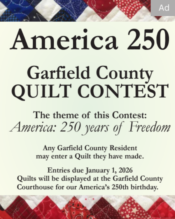 Ad: America 250 Garfield County Quilt Contest