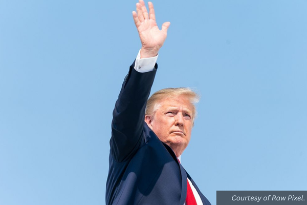 Donald Trump waving. Courtesy of Raw Pixel.